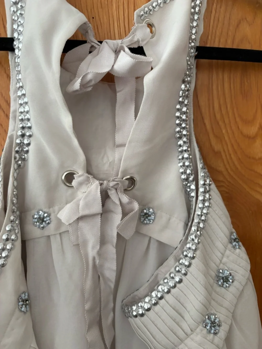 Anthropologie Sheer Embellished beaded HalterTop L - Picture 8 of 12